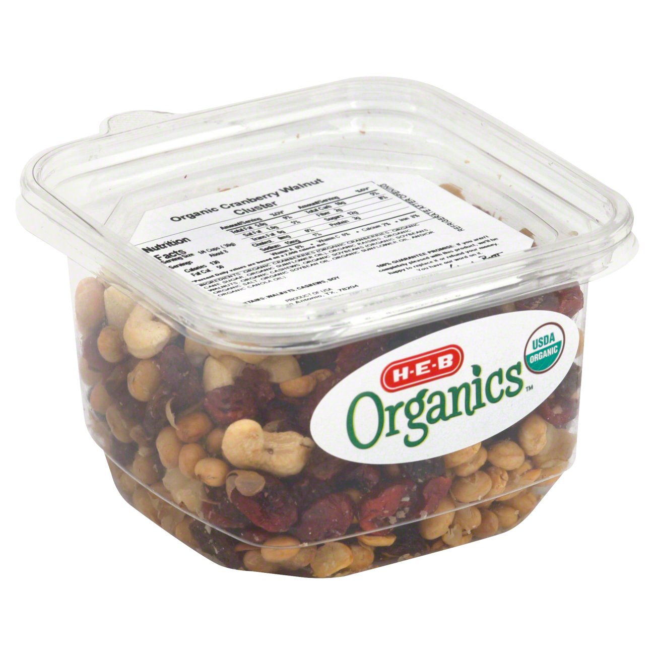 H-E-B Organics Cranberry Walnut Clusters - Shop Trail Mix At H-E-B