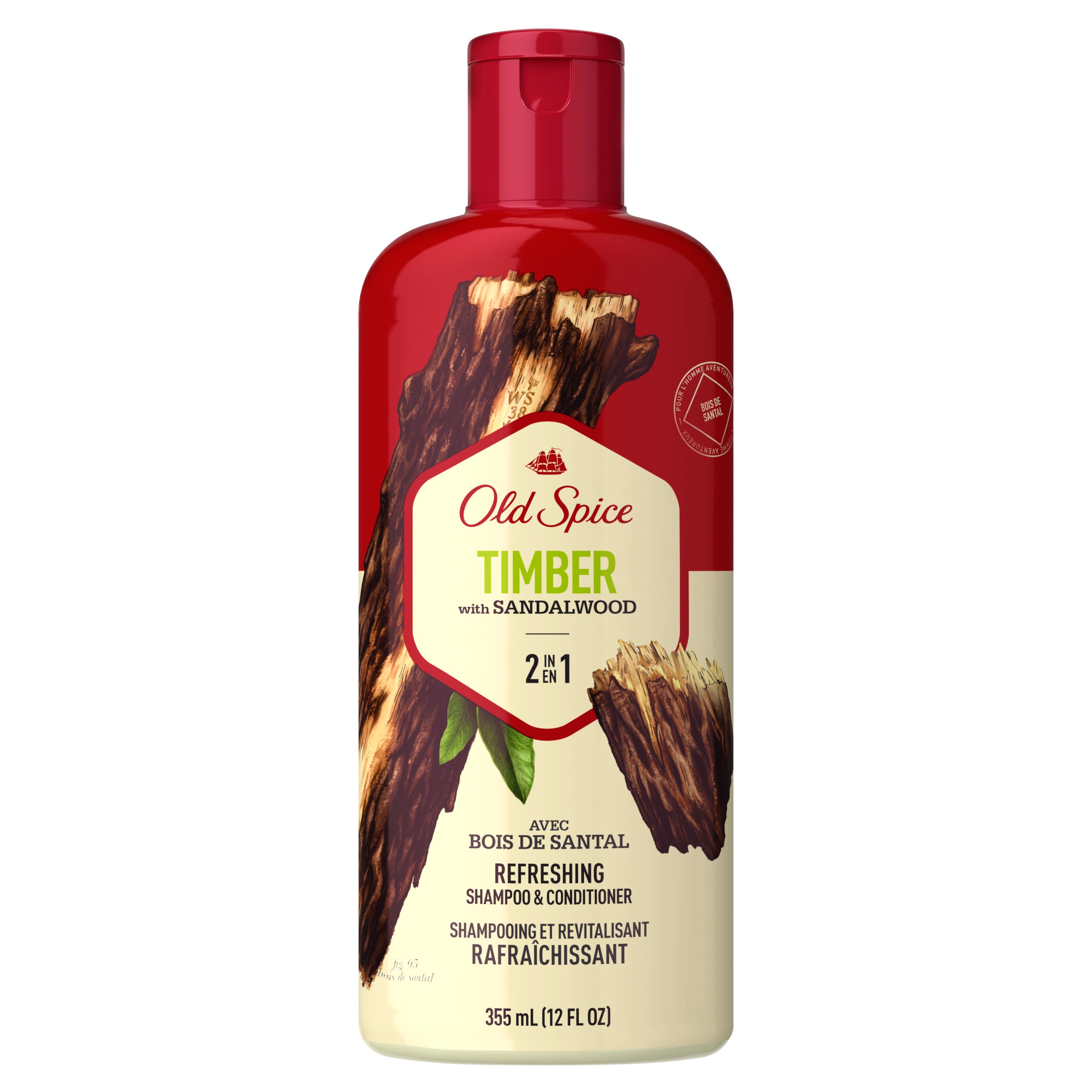 Old Spice Timber with Sandalwood 2 in 1 Refreshing Shampoo ...
