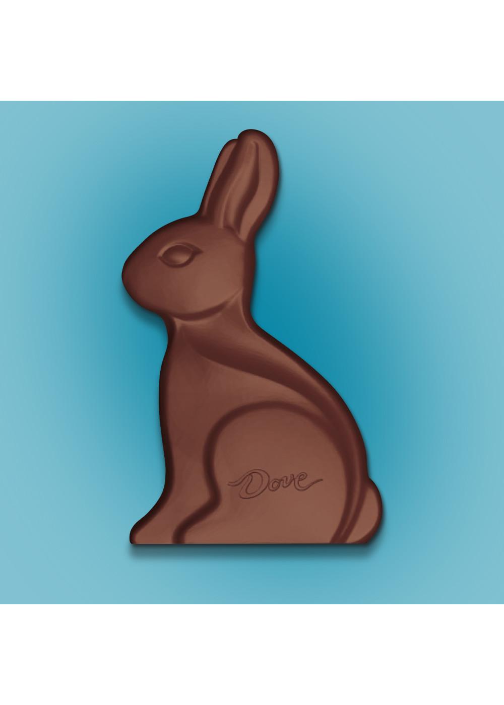 Dove Solid Milk Chocolate Bunny Easter Candy; image 6 of 7