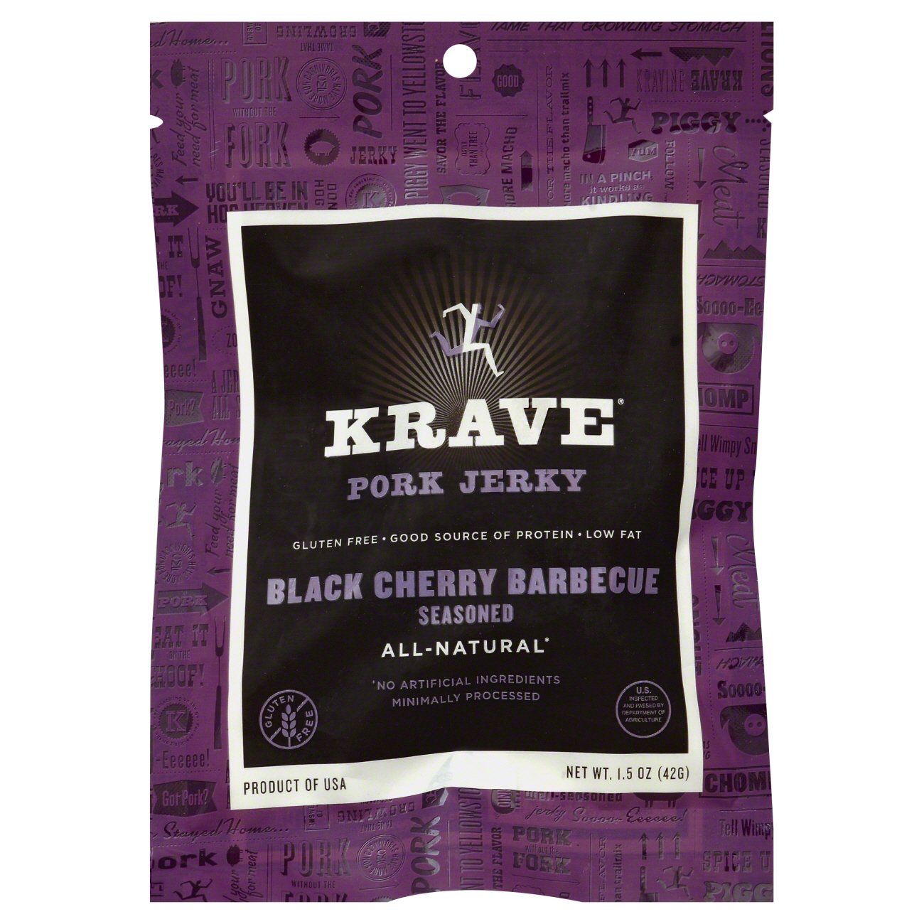 Krave Black Cherry Barbecue Pork Jerky Shop Jerky at HEB