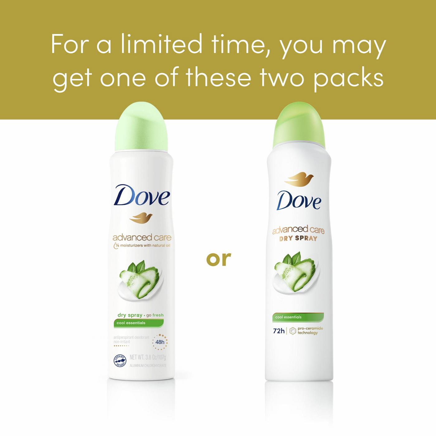 Dove Advanced Care Antiperspirant Deodorant Dry Spray Cool Essentials; image 7 of 7