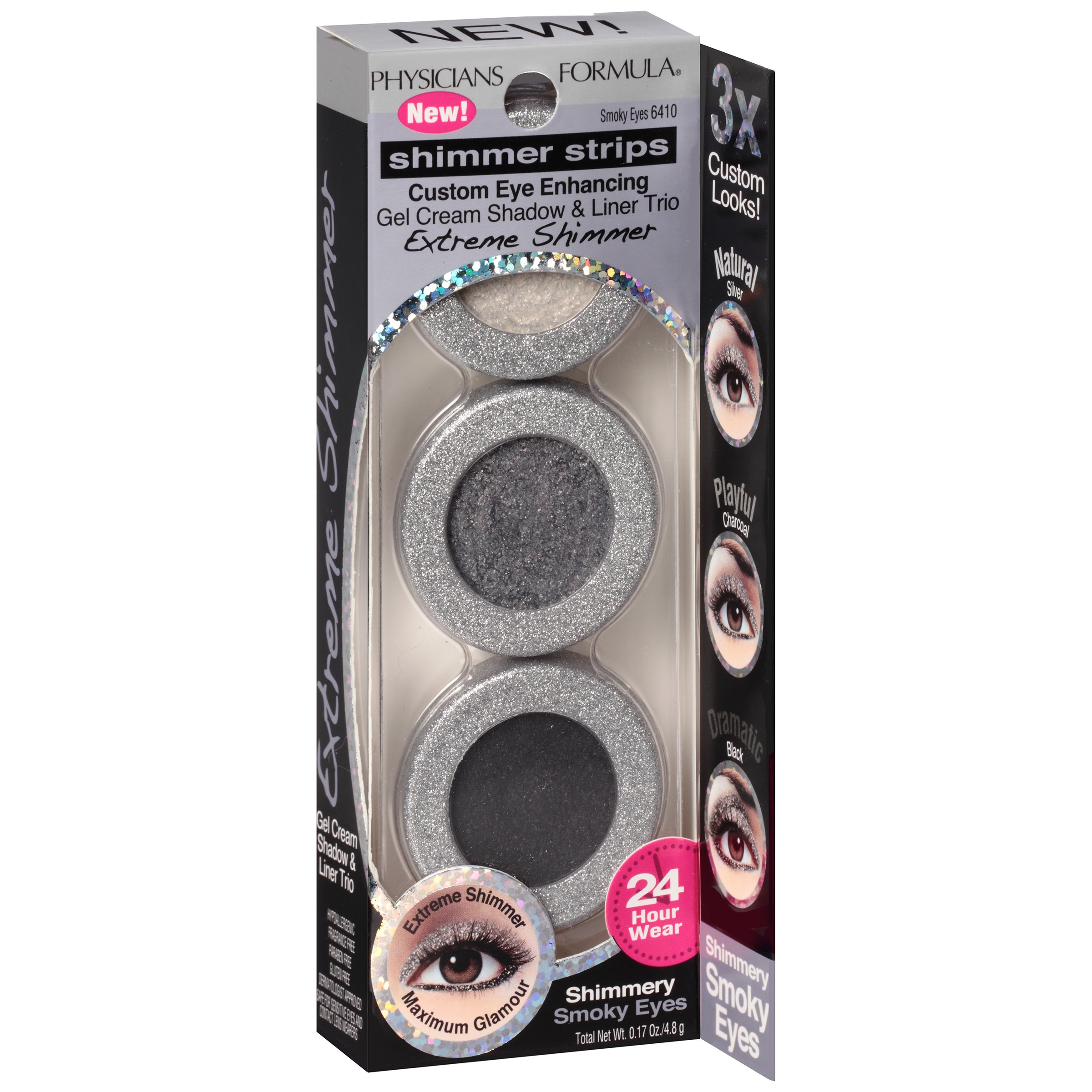 Physicians Formula Shimmer Strips Gel Cream Shadow Liner Trio Smoky
