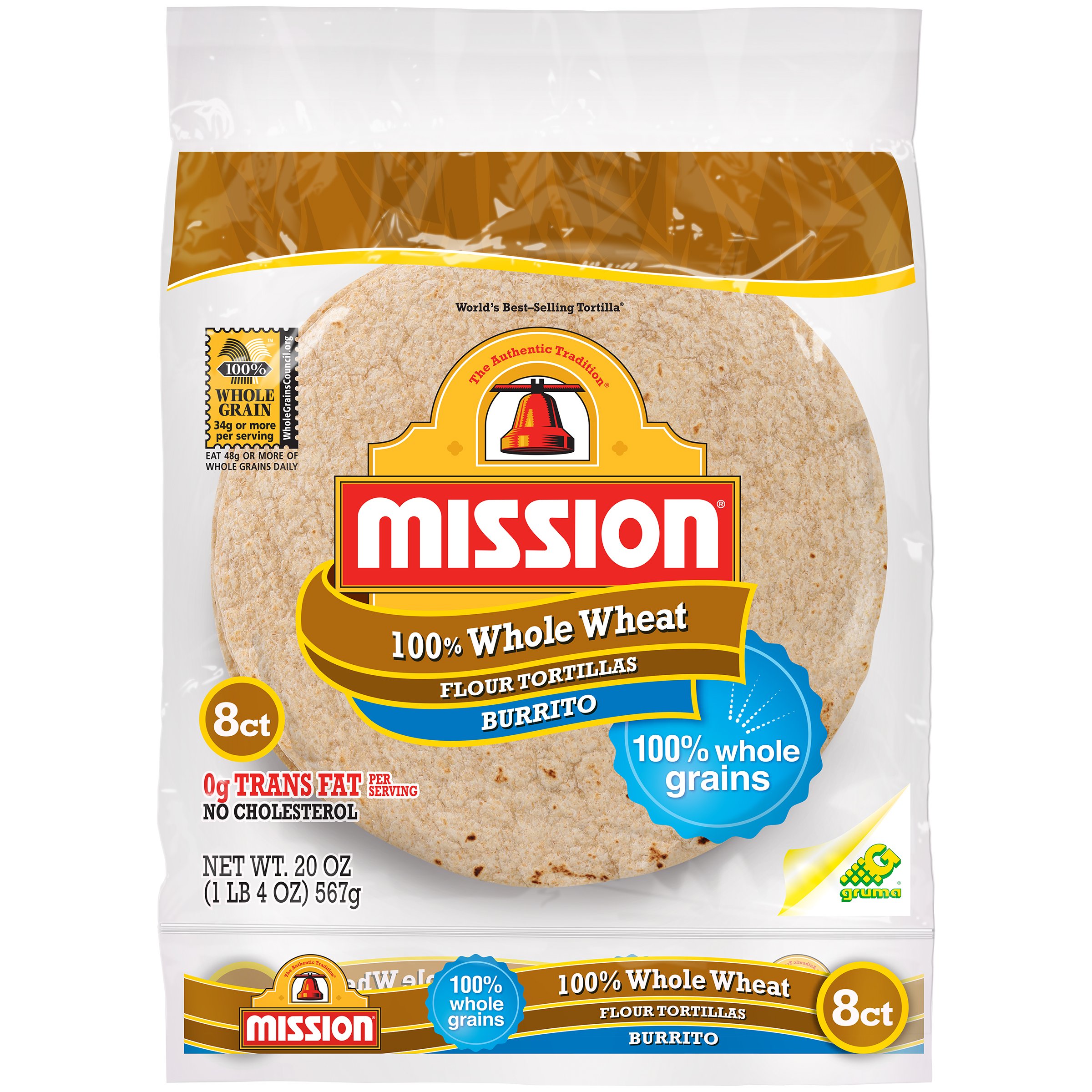 Mission 100 Whole Wheat Flour Burrito Tortillas Shop Tortillas at HEB