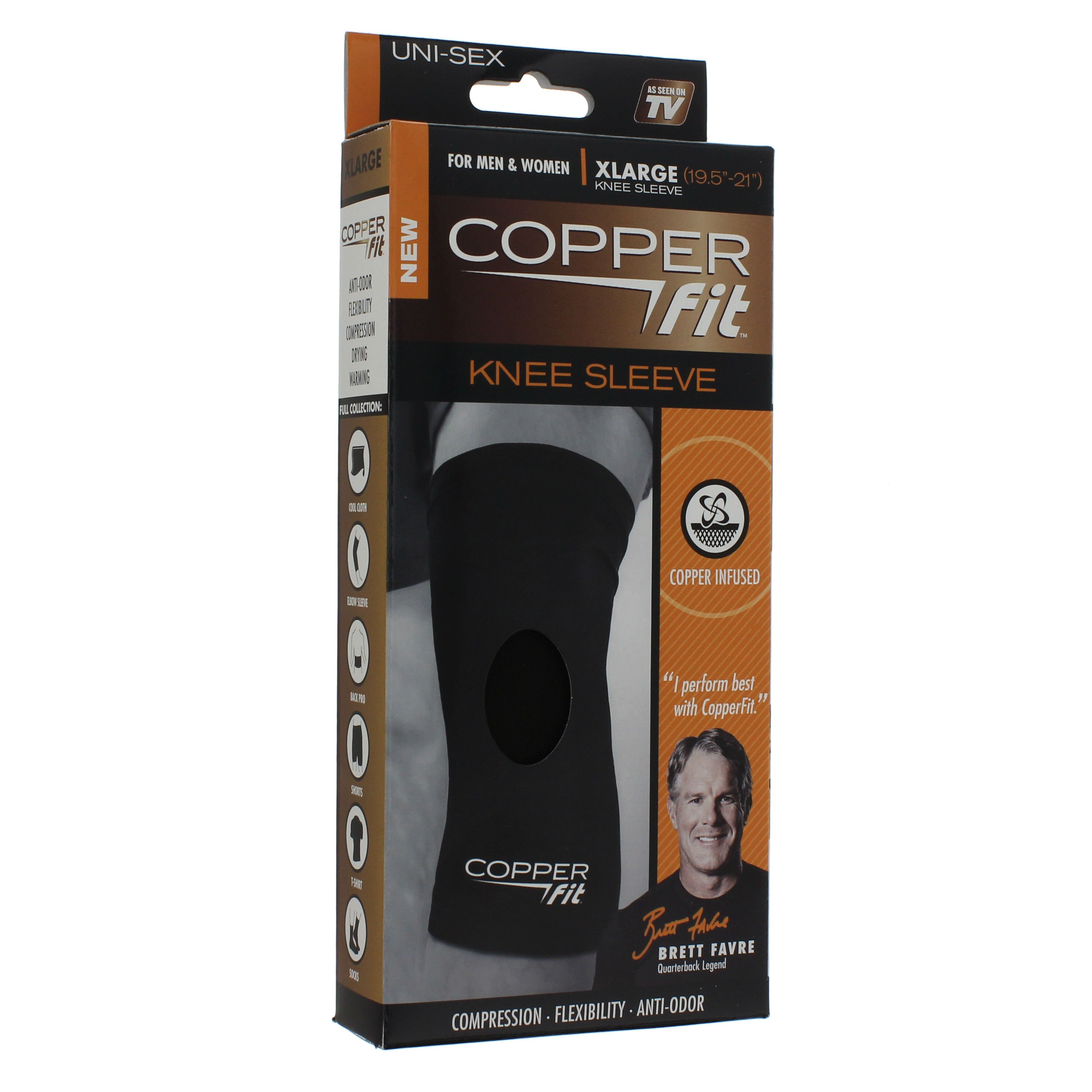 As Seen On TV Copper Fit Knee Compression Sleeve, XL Shop Medicines