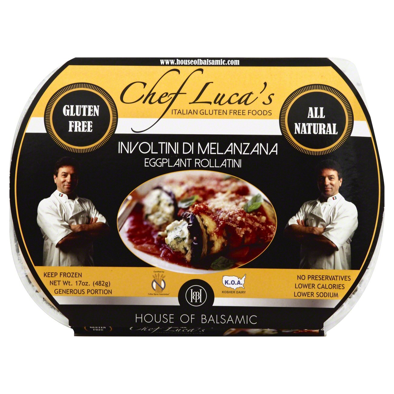 House Of Balsamic Chef Luca's Gluten Free Eggplant Rollatini Shop