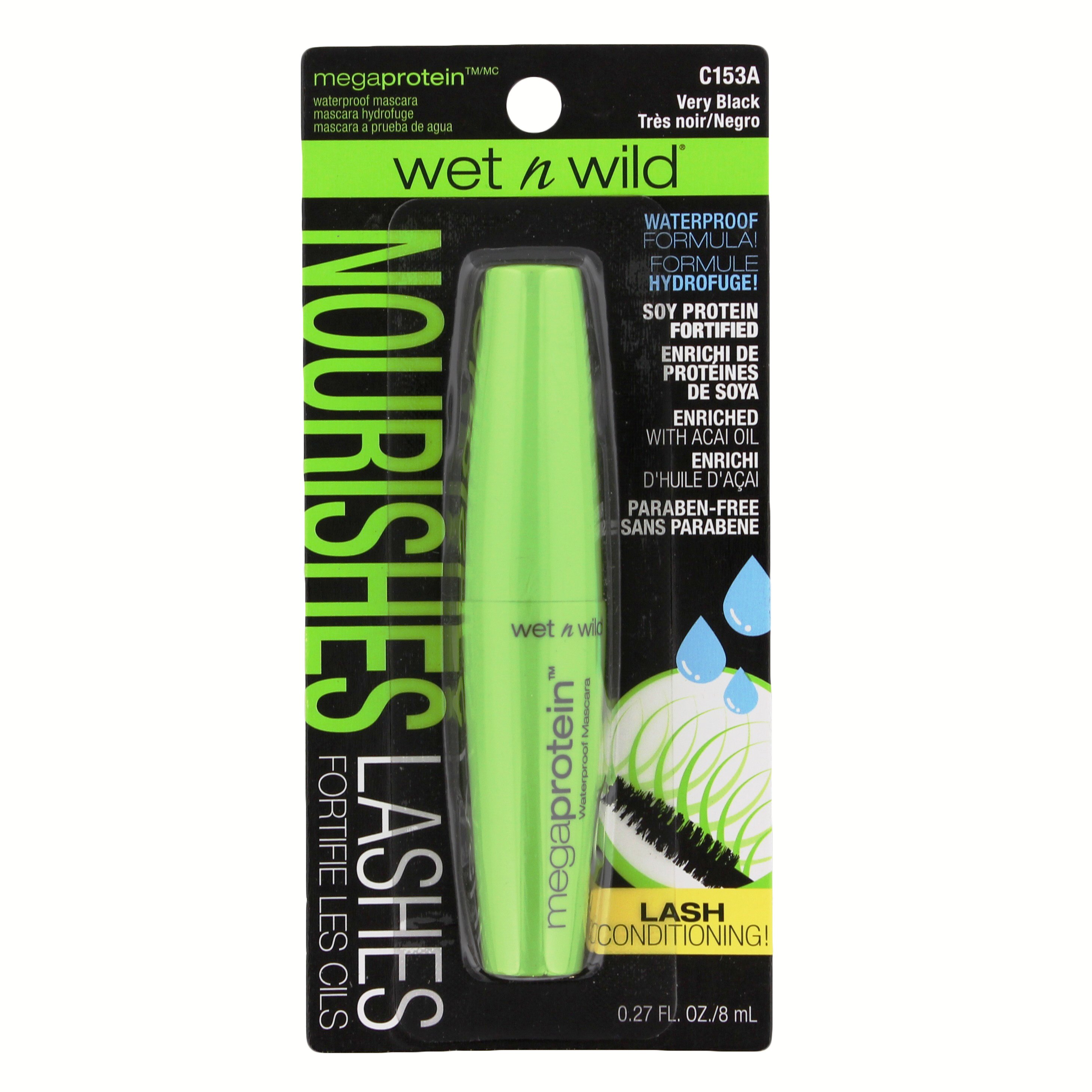 Wet n Wild Mega Protein Waterproof Mascara Very Black Shop Mascara at