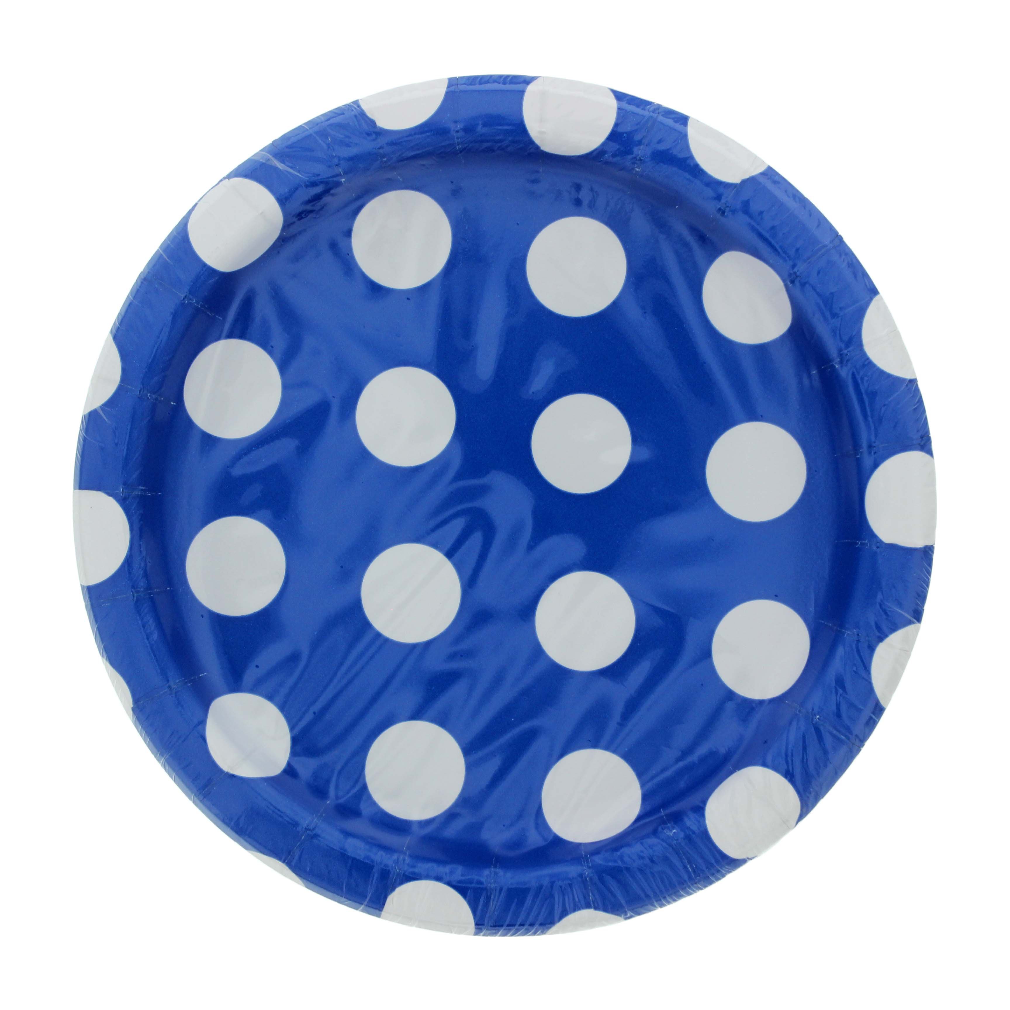 Unique Royal Blue Dots 7 in Plate Shop Plates & Bowls at HEB