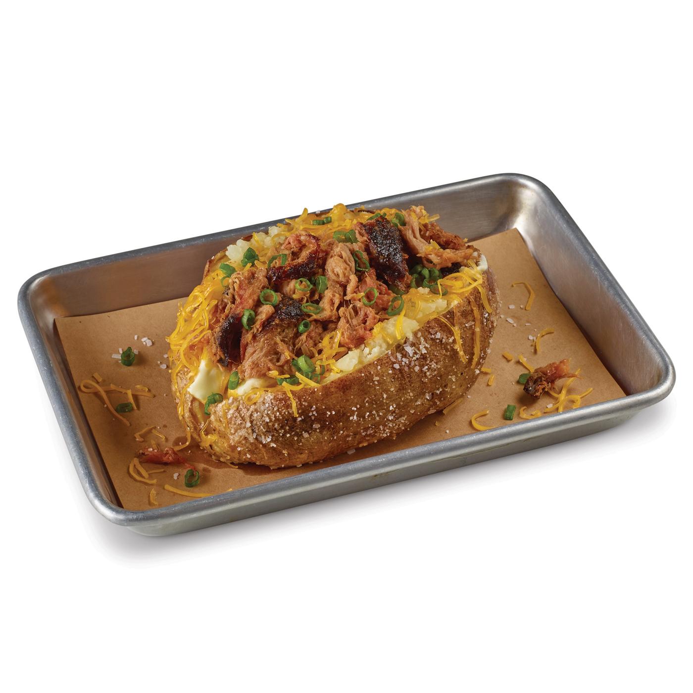 True Texas BBQ Stuffed Baked Potato with Pulled Pork; image 1 of 2