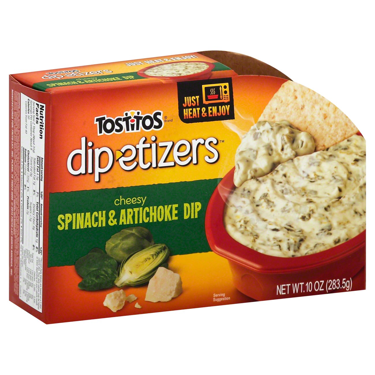 Tostitos Dipetizers Spinach & Artichoke Dip Shop Salsa & dip at HEB