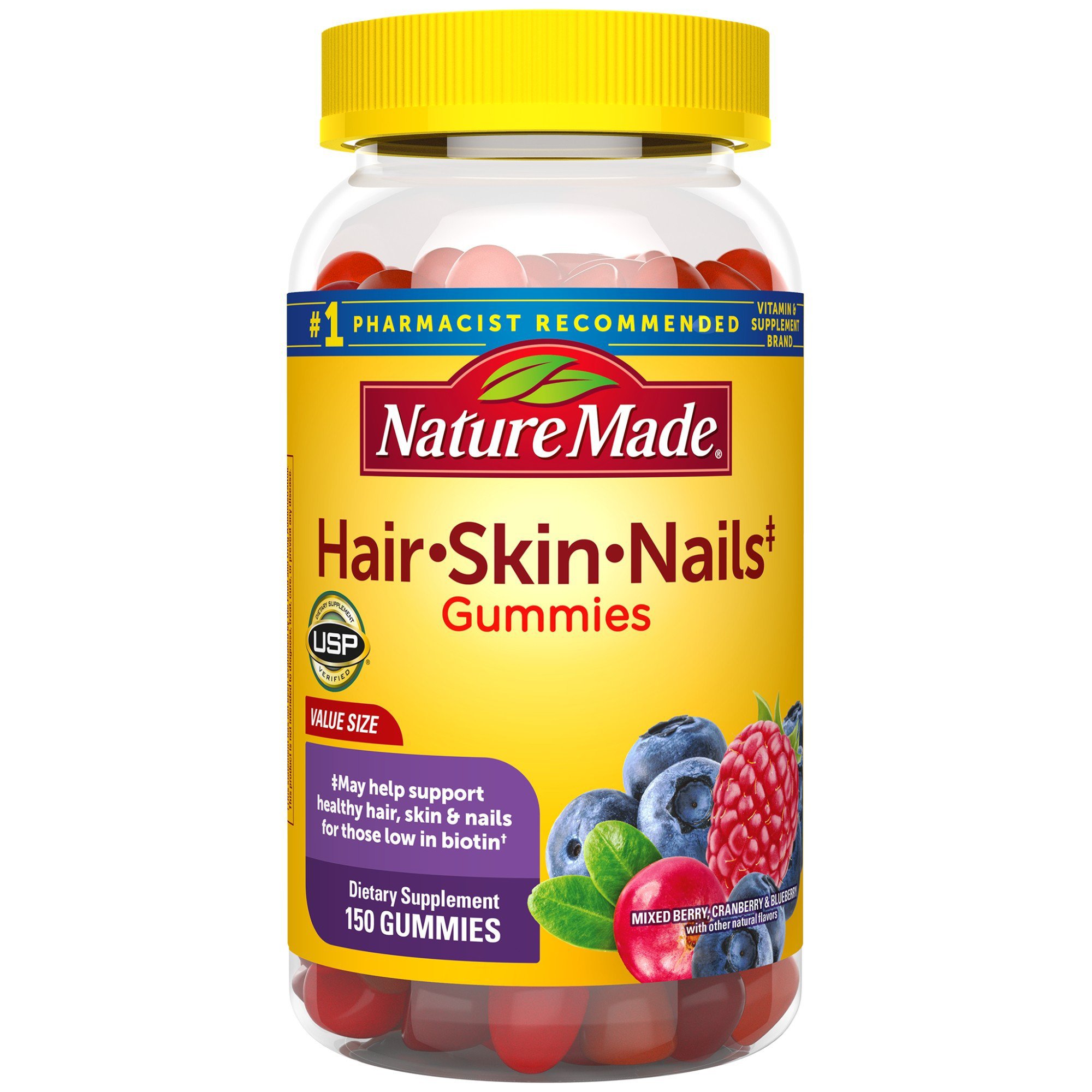 Nature Made Hair Skin Nails Adult Gummies - Shop Vitamins & Supplements at  H-E-B