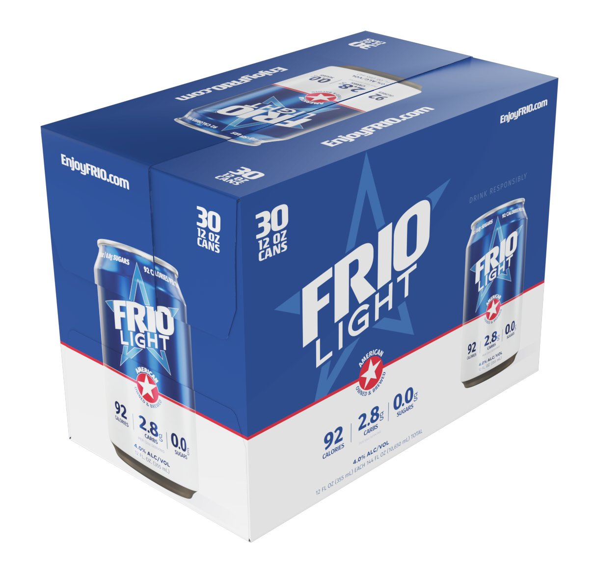 Frio Light American Brewed Beer 30 pk Cans, 12 oz