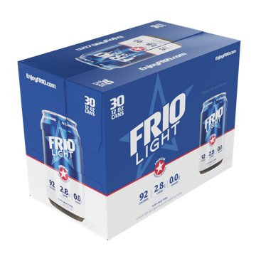 Frio Light American Brewed Beer 30 pk Cans, 12 oz