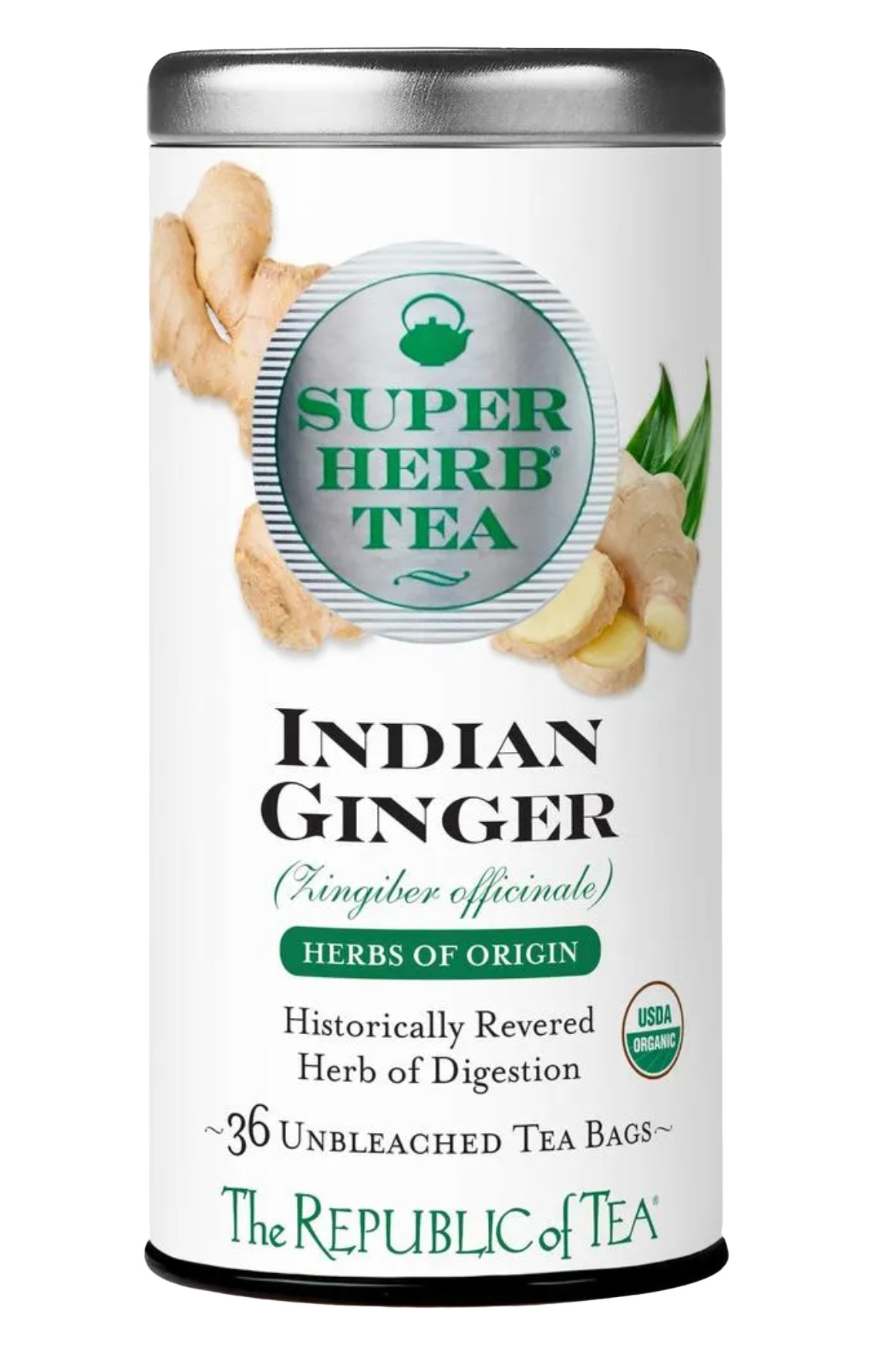 The Republic of Tea Biodynamic Organic Ginger Tea, 36 ct | Central