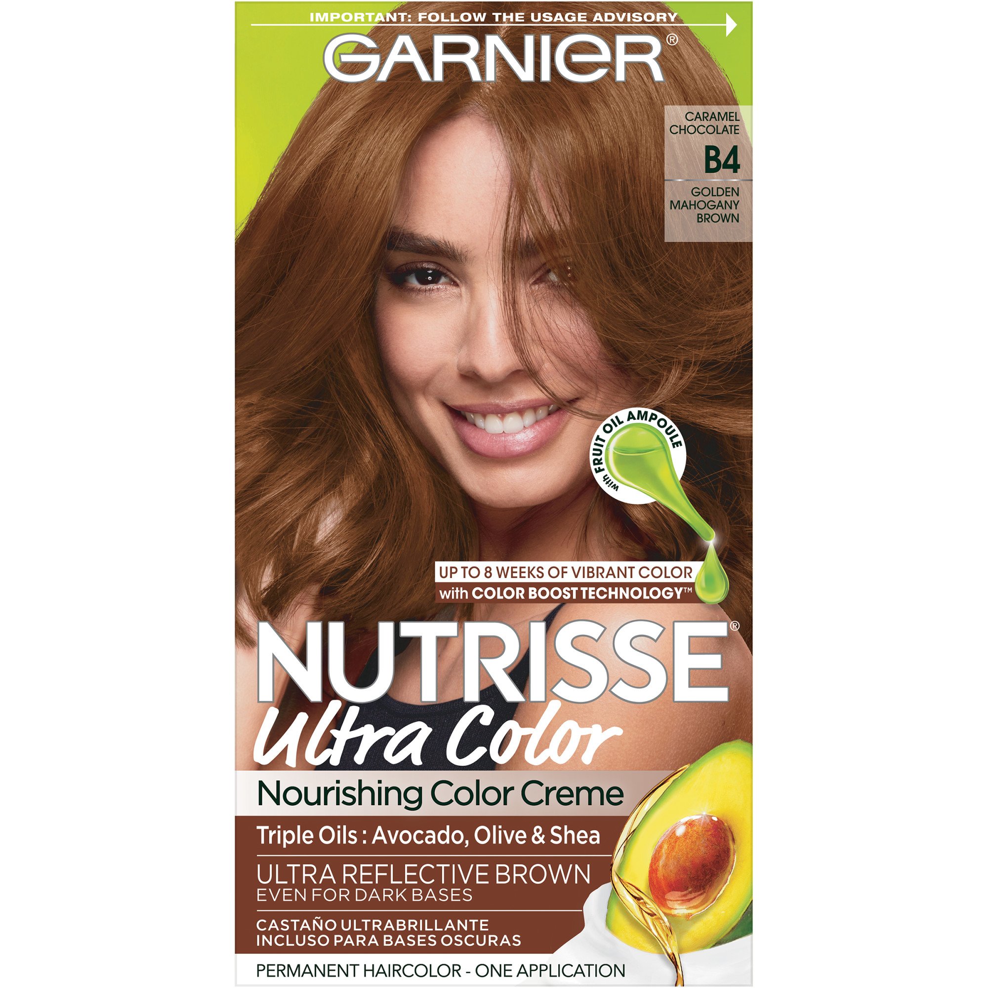 Garnier Nutrisse Ultra Color Nourishing Hair Color Creme B4 Caramel Chocolate Shop Hair Color At H E B