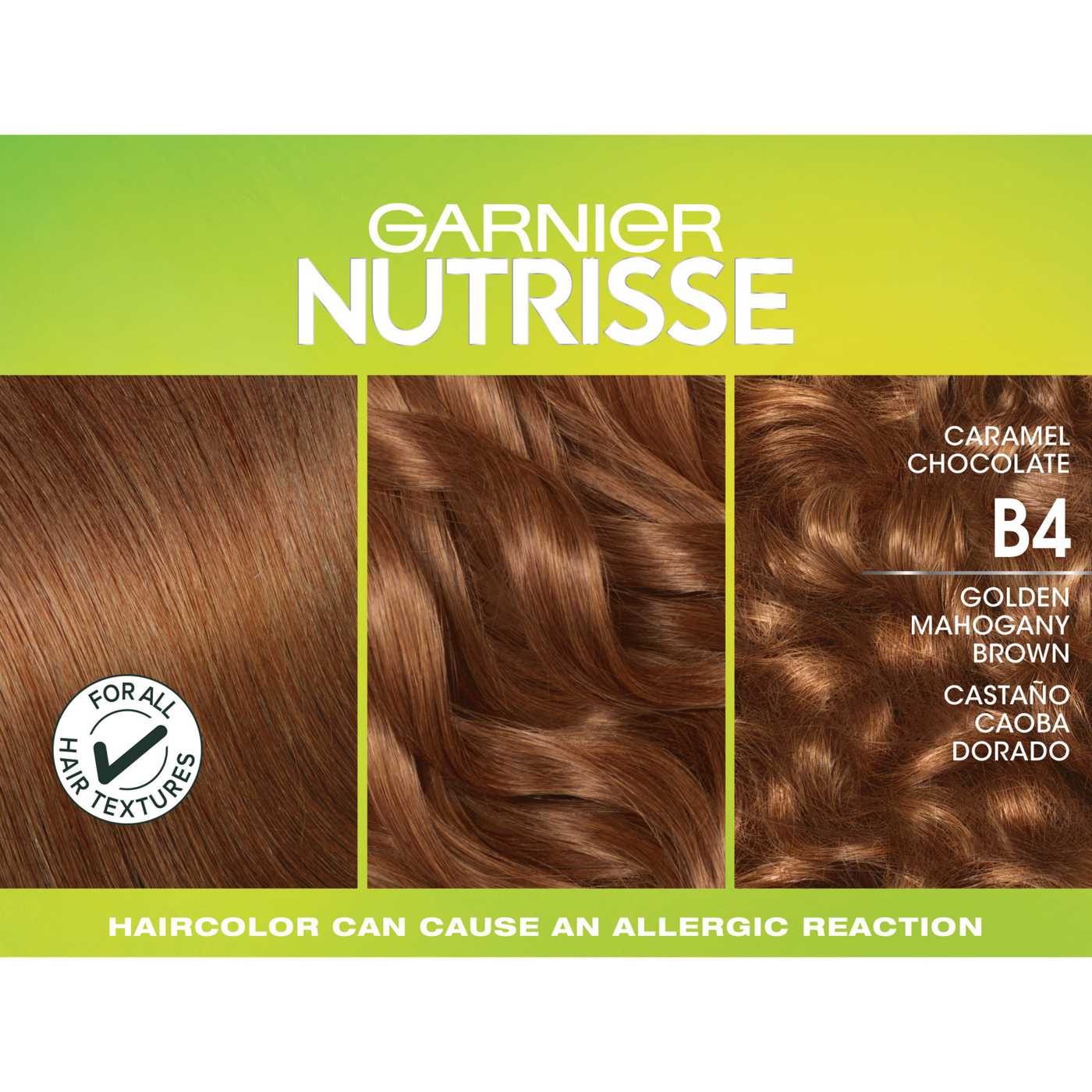 Garnier Nutrisse Ultra Color Nourishing Bold Permanent Hair Color Creme B4 Caramel Chocolate; image 7 of 8