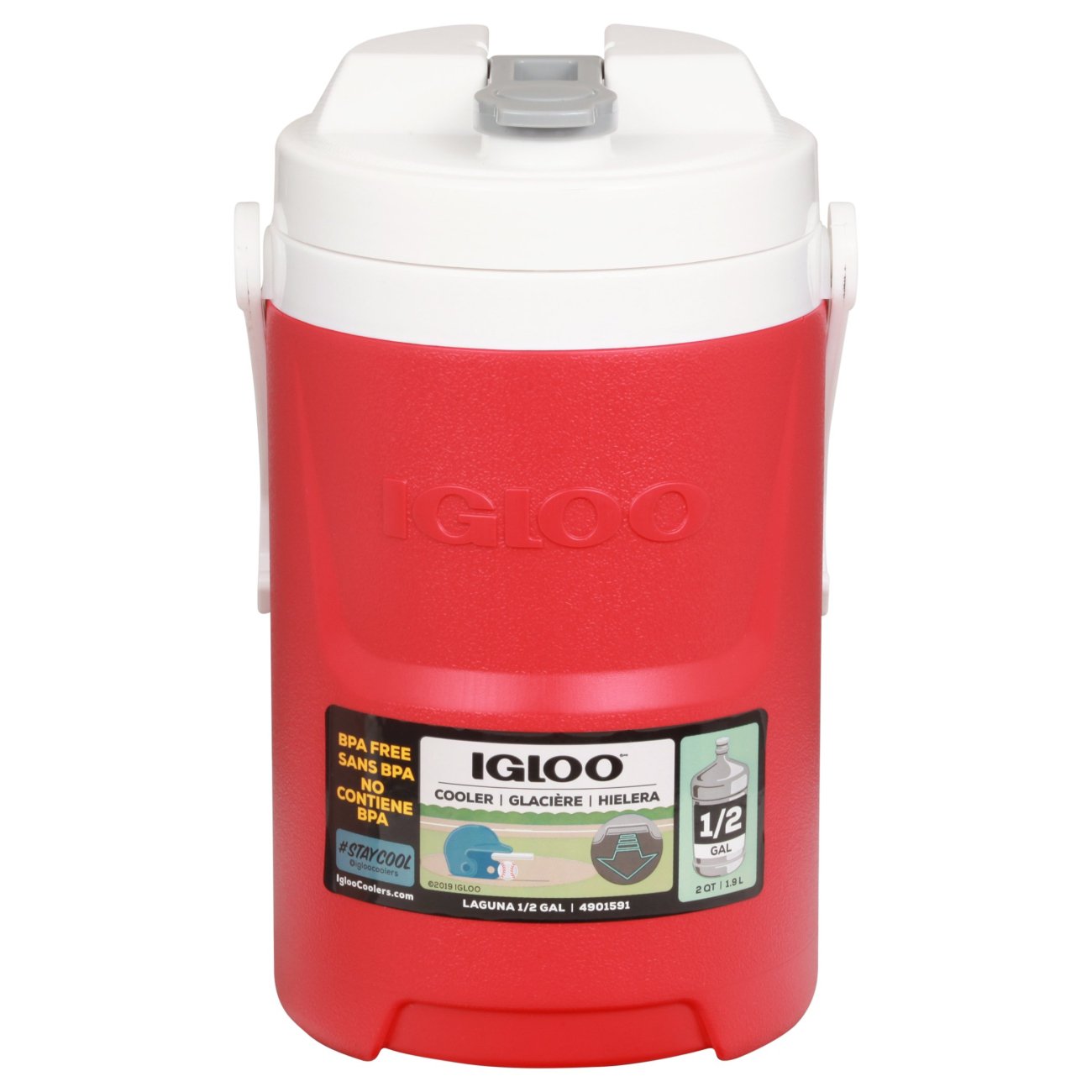 Igloo Sport Beverage Cooler Half Gallon Red Shop Insulators & Coolers