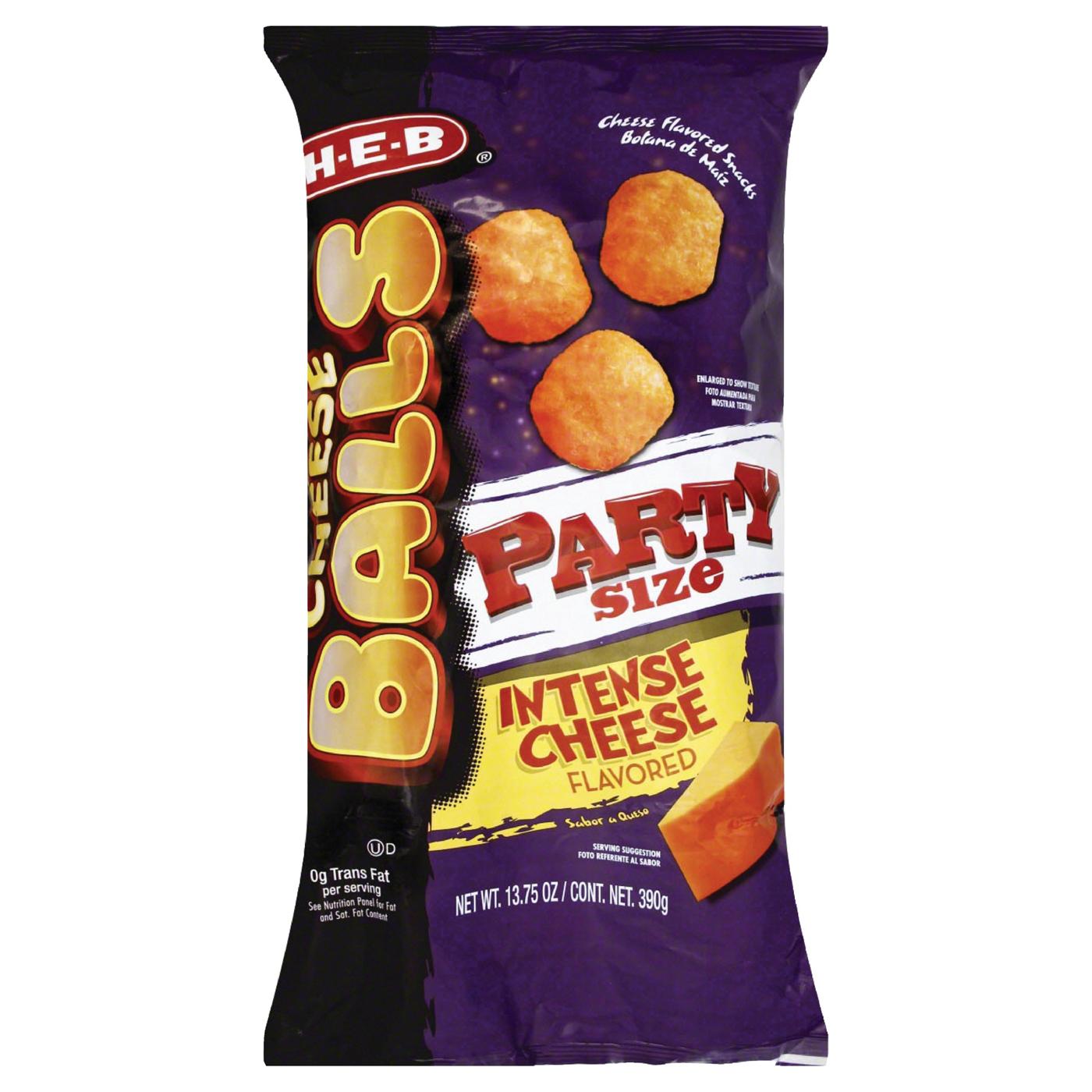 H-E-B Intense Cheese-Flavored Cheese Balls - Party Size; image 1 of 2