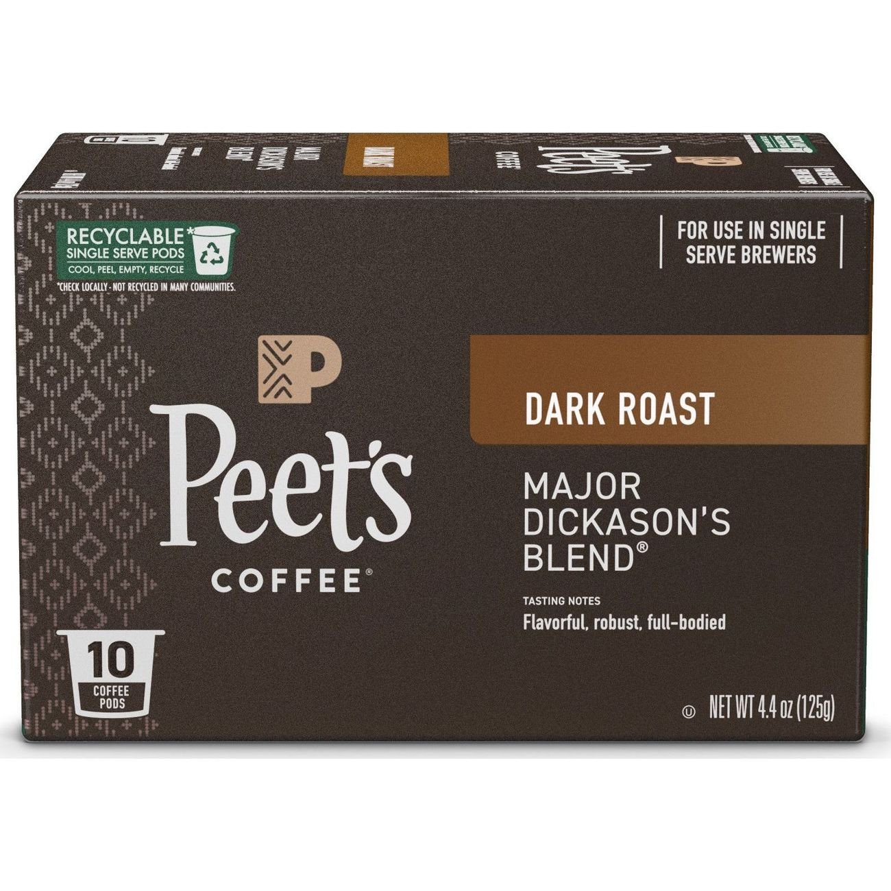 Peet's Coffee Major Dickason's Blend Dark Roast Single Serve Coffee K