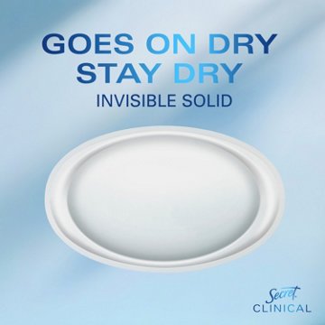 Secret Clinical Strength Invisible Solid Antiperspirant and Deodorant - Free & Sensitive