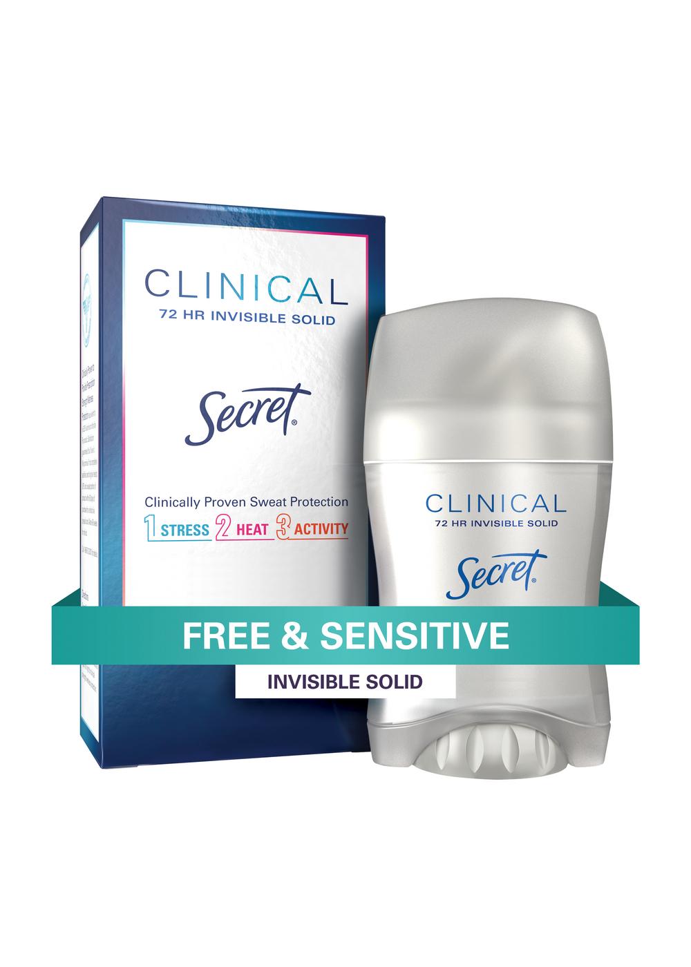 Secret Clinical Strength 48 Hr Antiperspirant Deodorant - Free & Sensitive; image 6 of 8