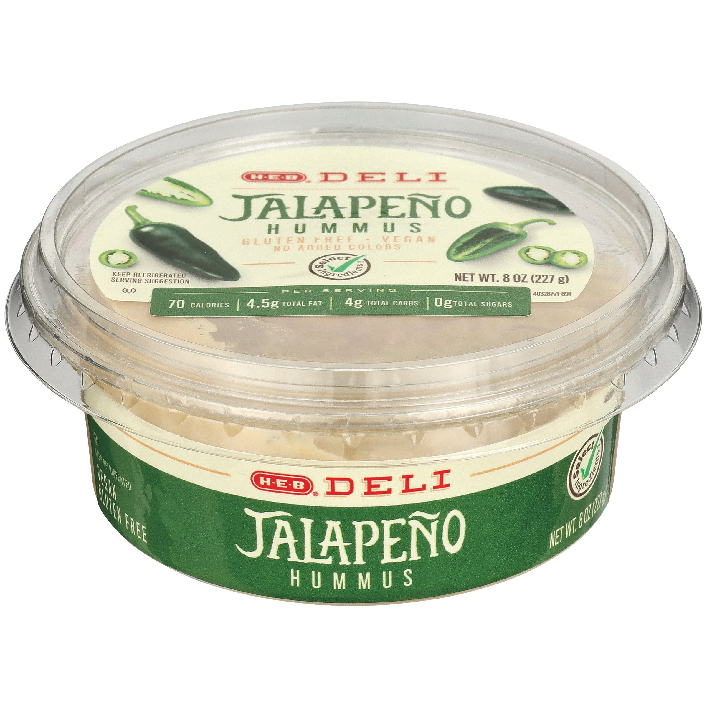 H-E-B Deli Jalapeno Hummus, 8 oz