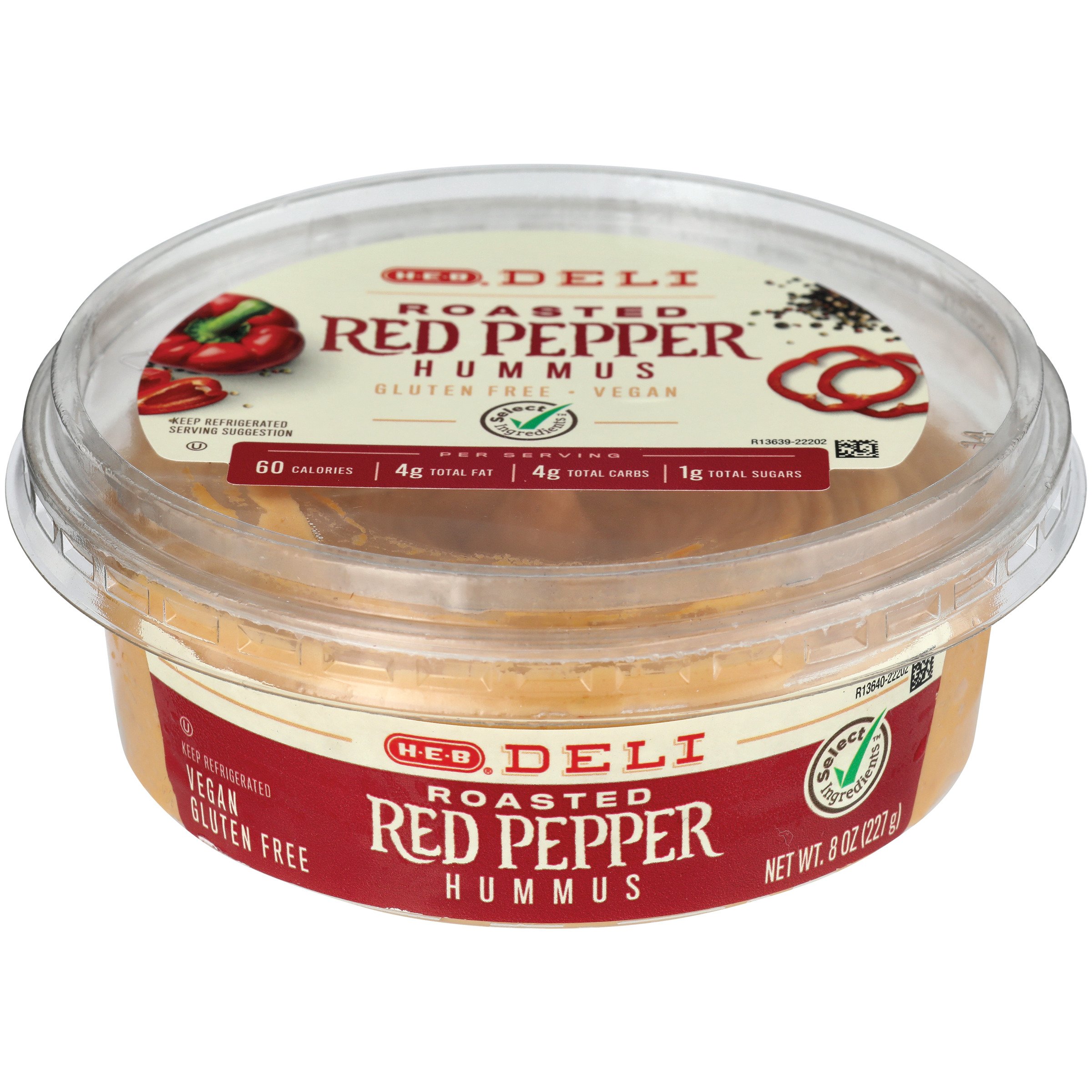 HEB Select Ingredients Roasted Red Pepper Hummus Shop Dip at HEB
