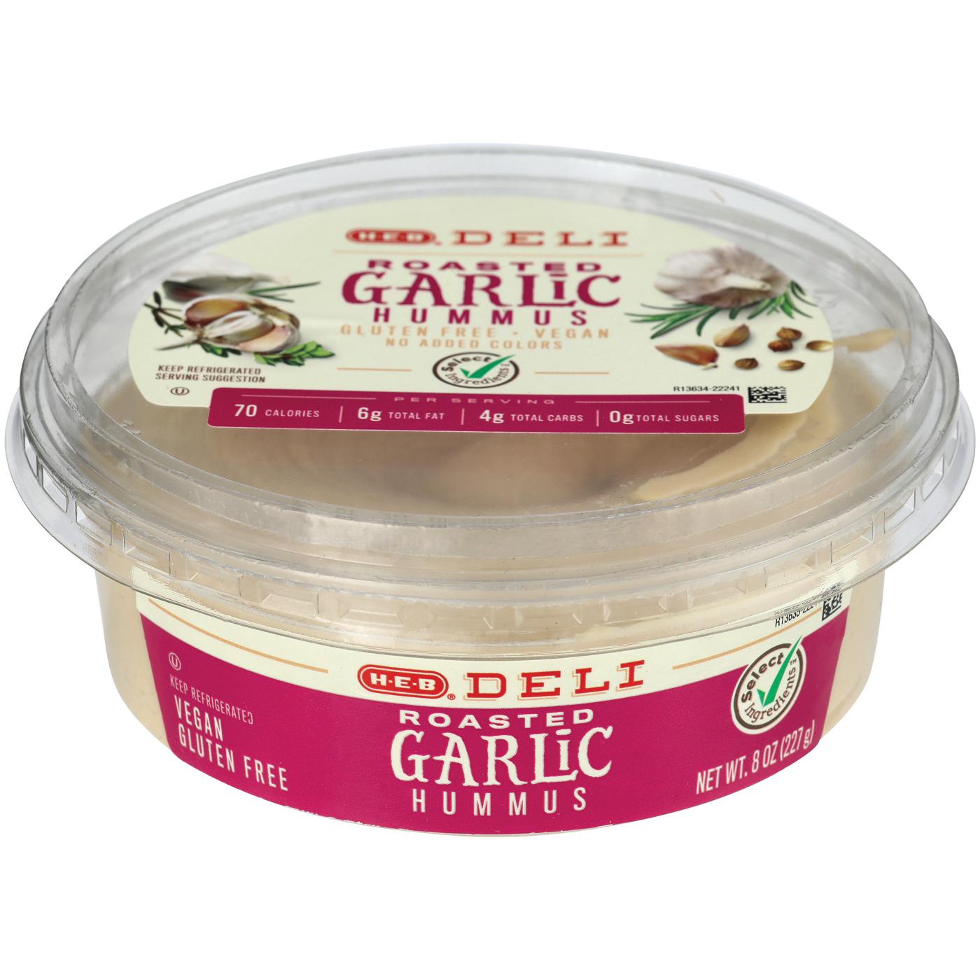 H-E-B Deli Roasted Garlic Hummus; image 1 of 3