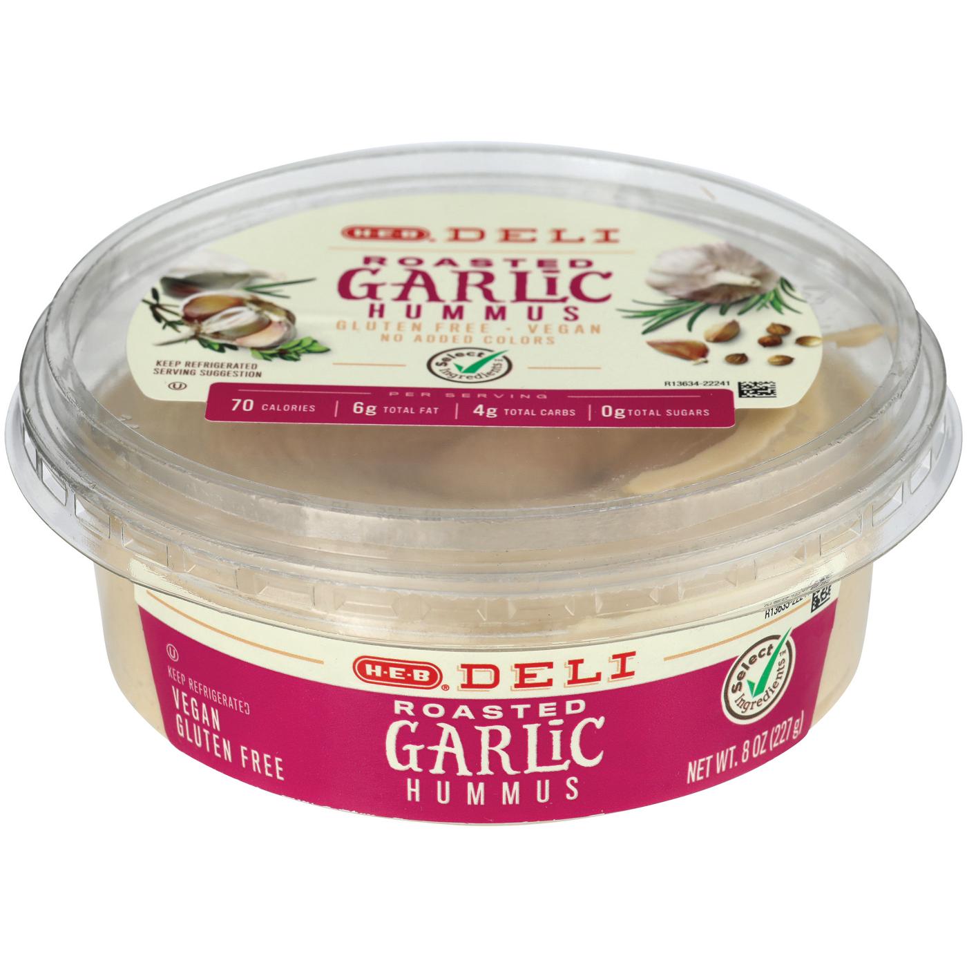 H-E-B Deli Roasted Garlic Hummus; image 2 of 3