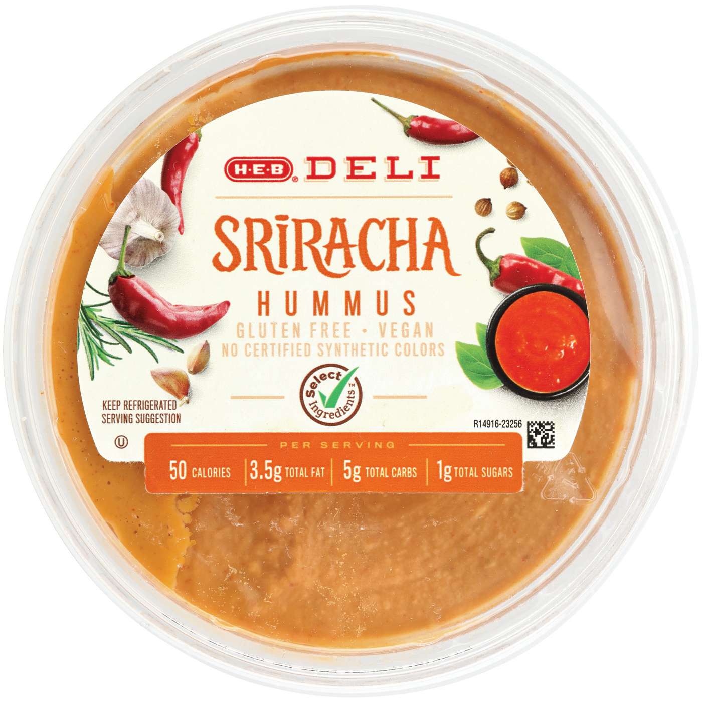 H-E-B Deli Sriracha Hummus; image 1 of 3