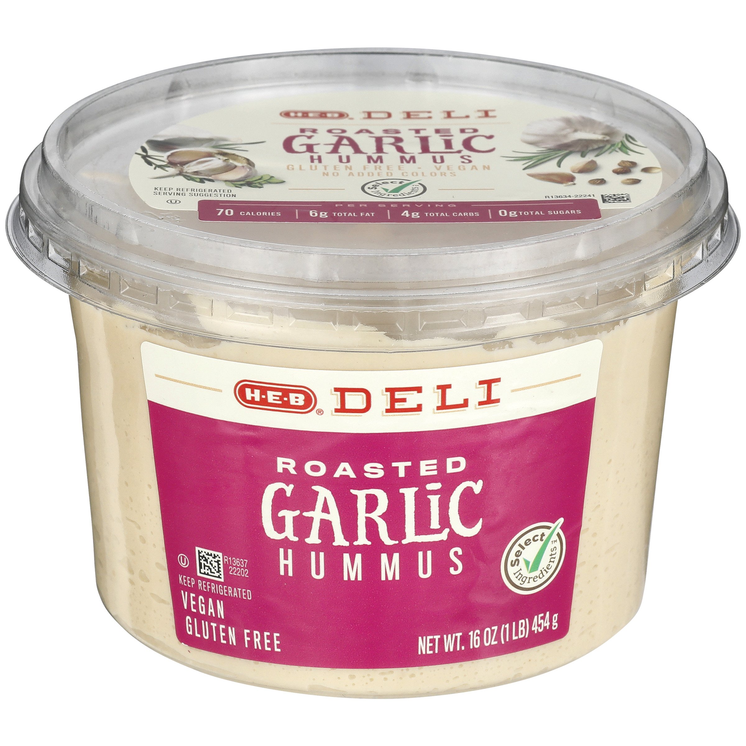 HEB Select Ingredients Roasted Garlic Hummus Shop Dip at HEB