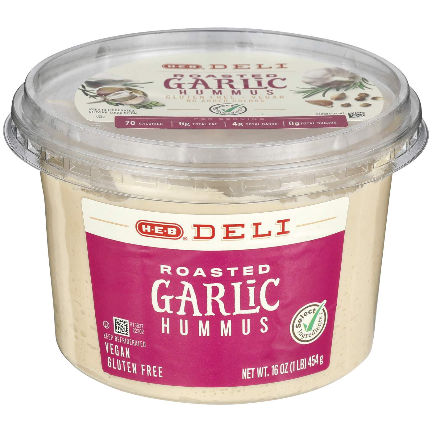 H-E-B Deli Roasted Garlic Hummus; image 1 of 2
