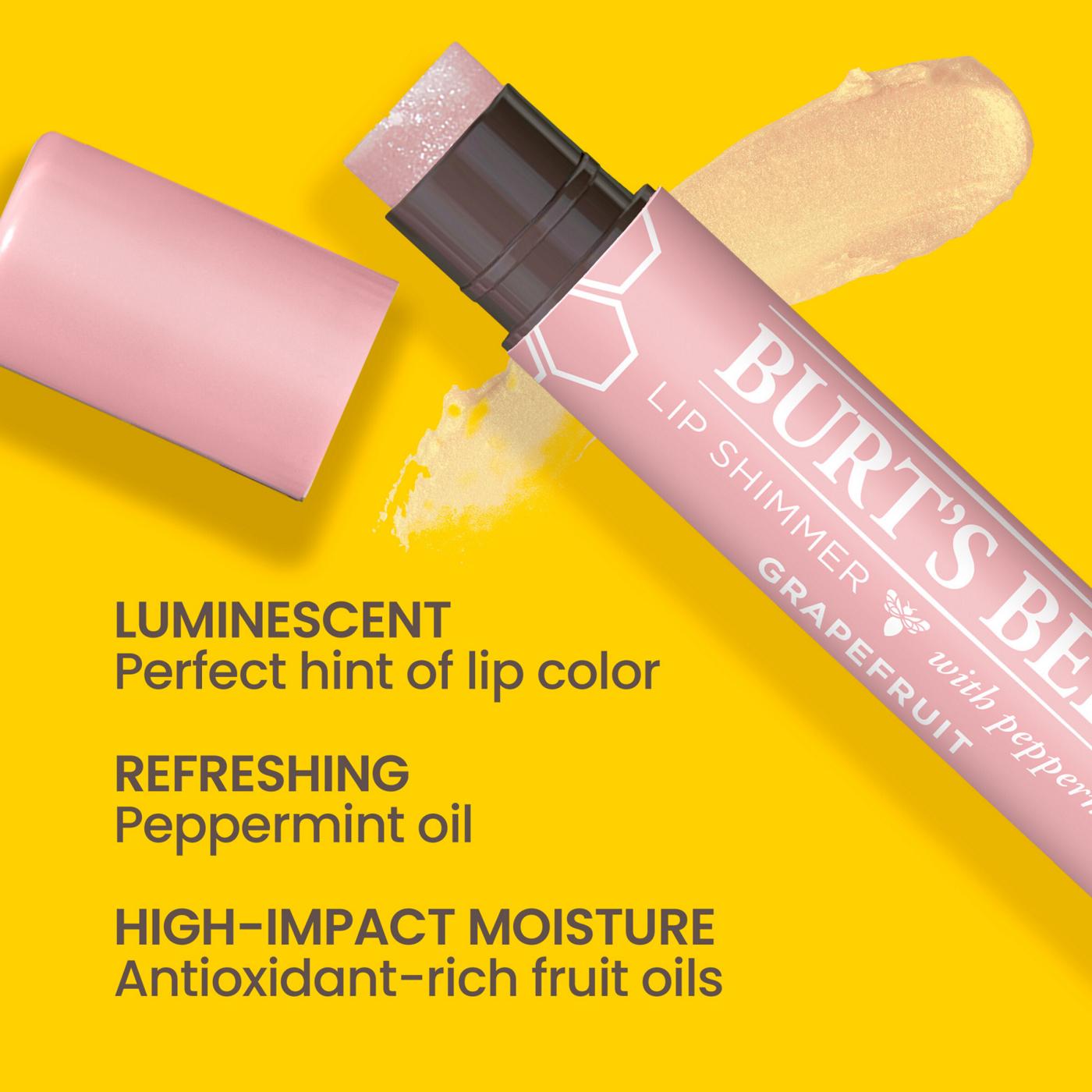 Burt's Bees Grapefruit Lip Shimmer; image 12 of 13