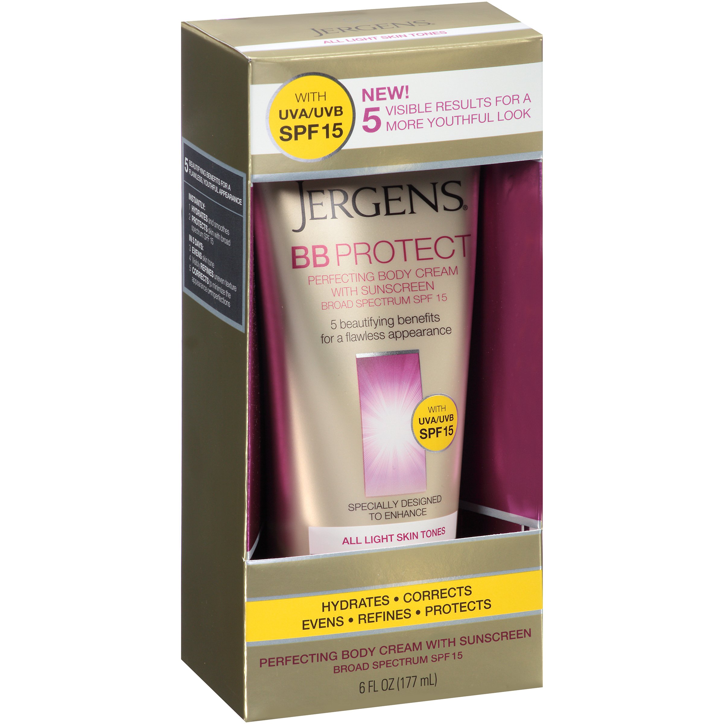 lus eindpunt hoorbaar Jergens BB Protect Perfecting Body Cream SPF 15 Light Tones - Shop Bath &  Skin Care at H-E-B