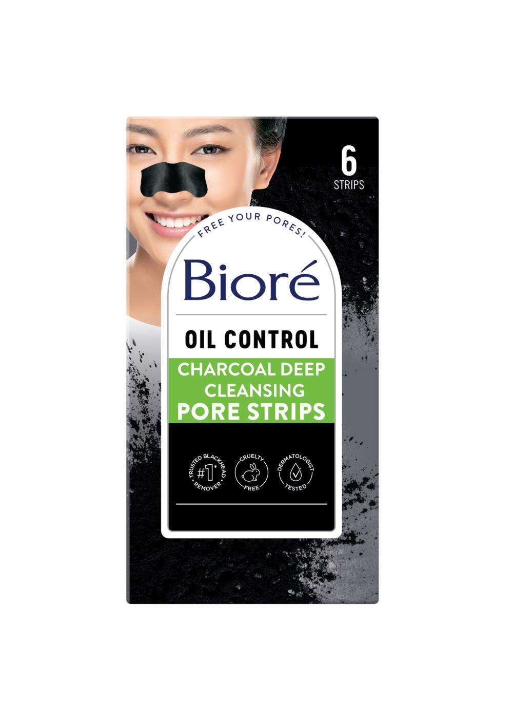 Bioré Oil Control Charcoal Deep Cleansing Pore Strips; image 1 of 11