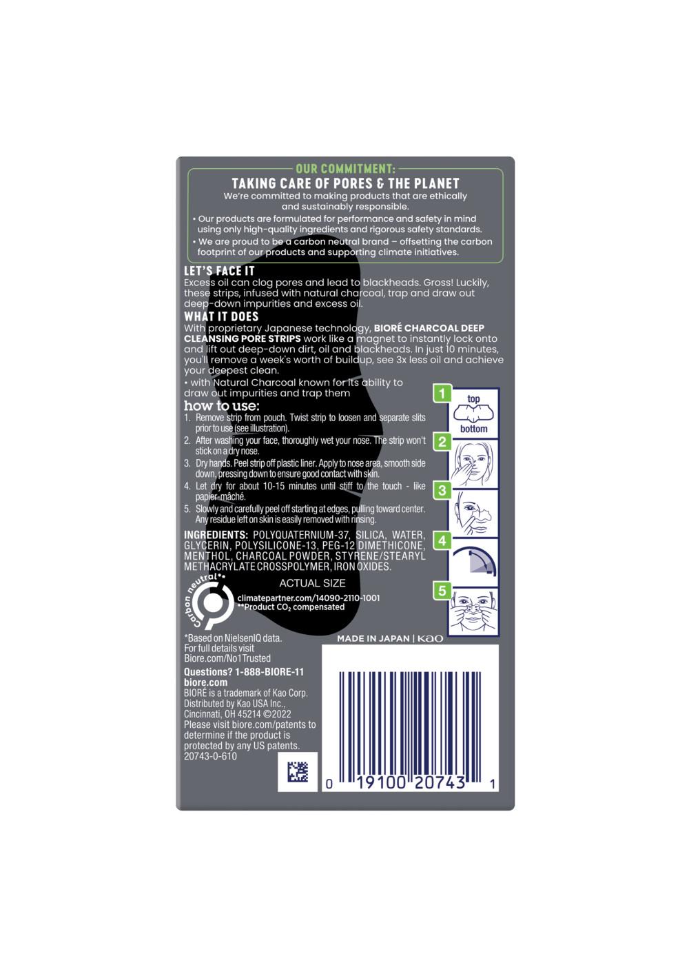 Bioré Oil Control Charcoal Deep Cleansing Pore Strips; image 5 of 11