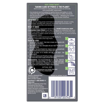 Bioré Oil Control Charcoal Deep Cleansing Pore Strips, 6 ct