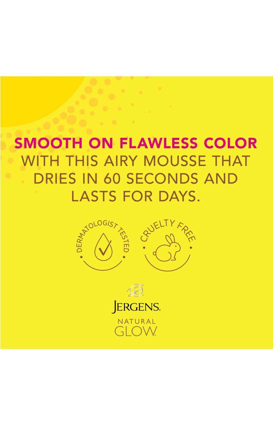 Jergens Natural Glow Instant Sun Light Bronze Tanning Mousse; image 6 of 10