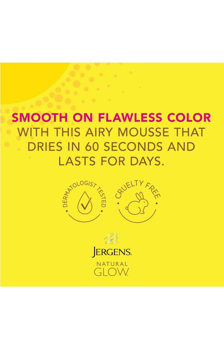 Jergens Natural Glow Instant Sun Deep Bronze Tanning Mousse; image 2 of 10