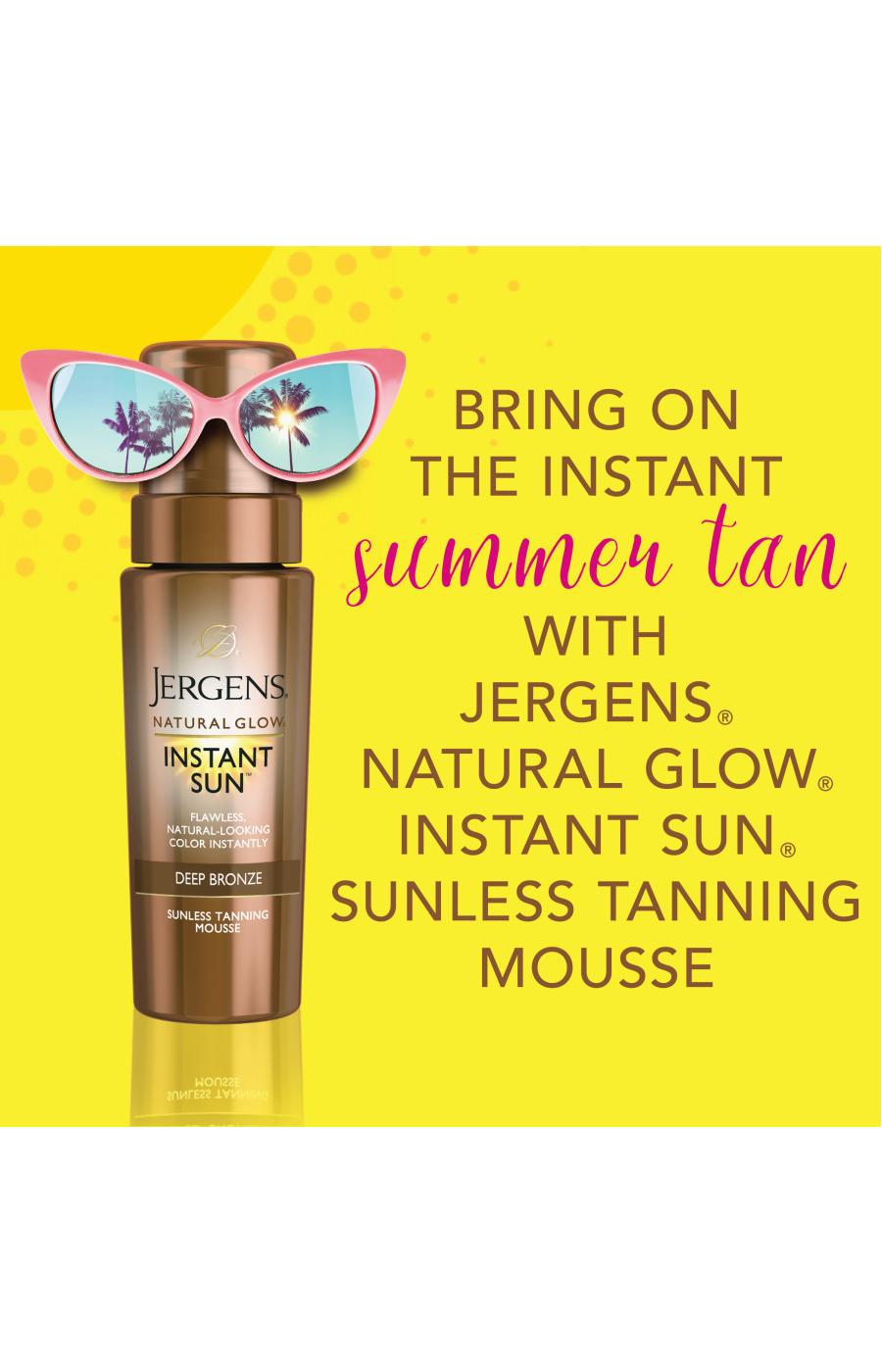 Jergens Natural Glow Instant Sun Deep Bronze Tanning Mousse; image 4 of 10