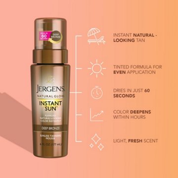 Jergens Natural Glow Instant Sun Deep Bronze Tanning Mousse