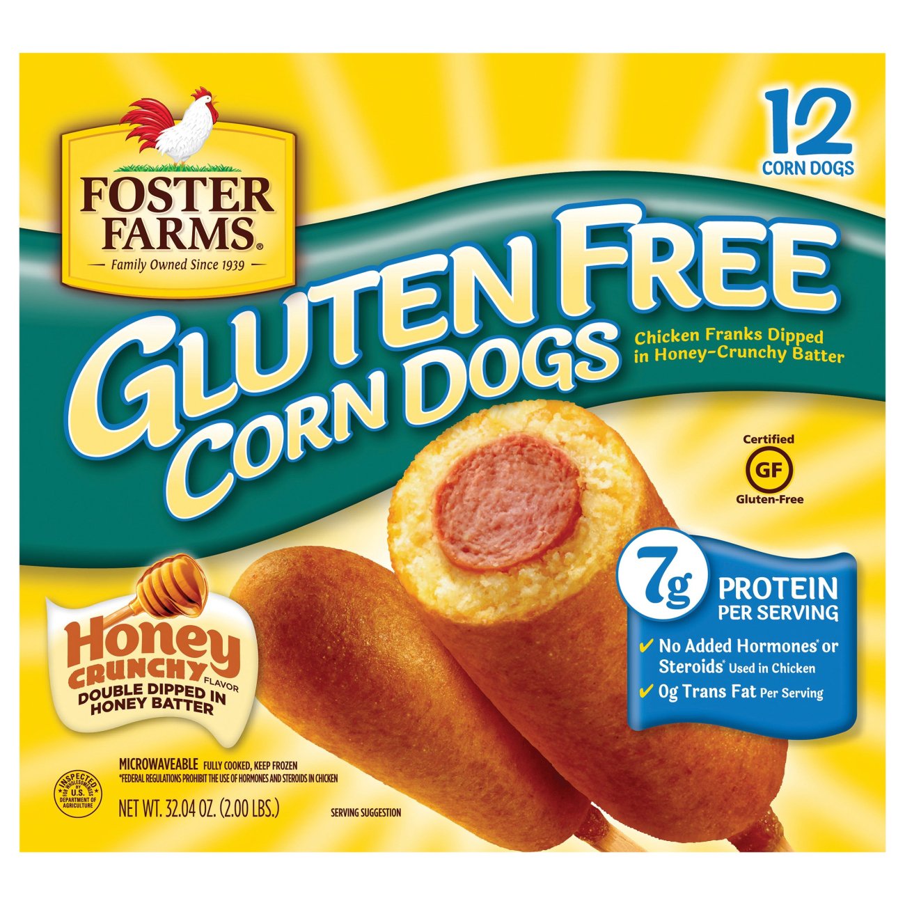 Foster Farms Honey Battered Chicken Frank Corndogs Fully Cooked Oz Lb