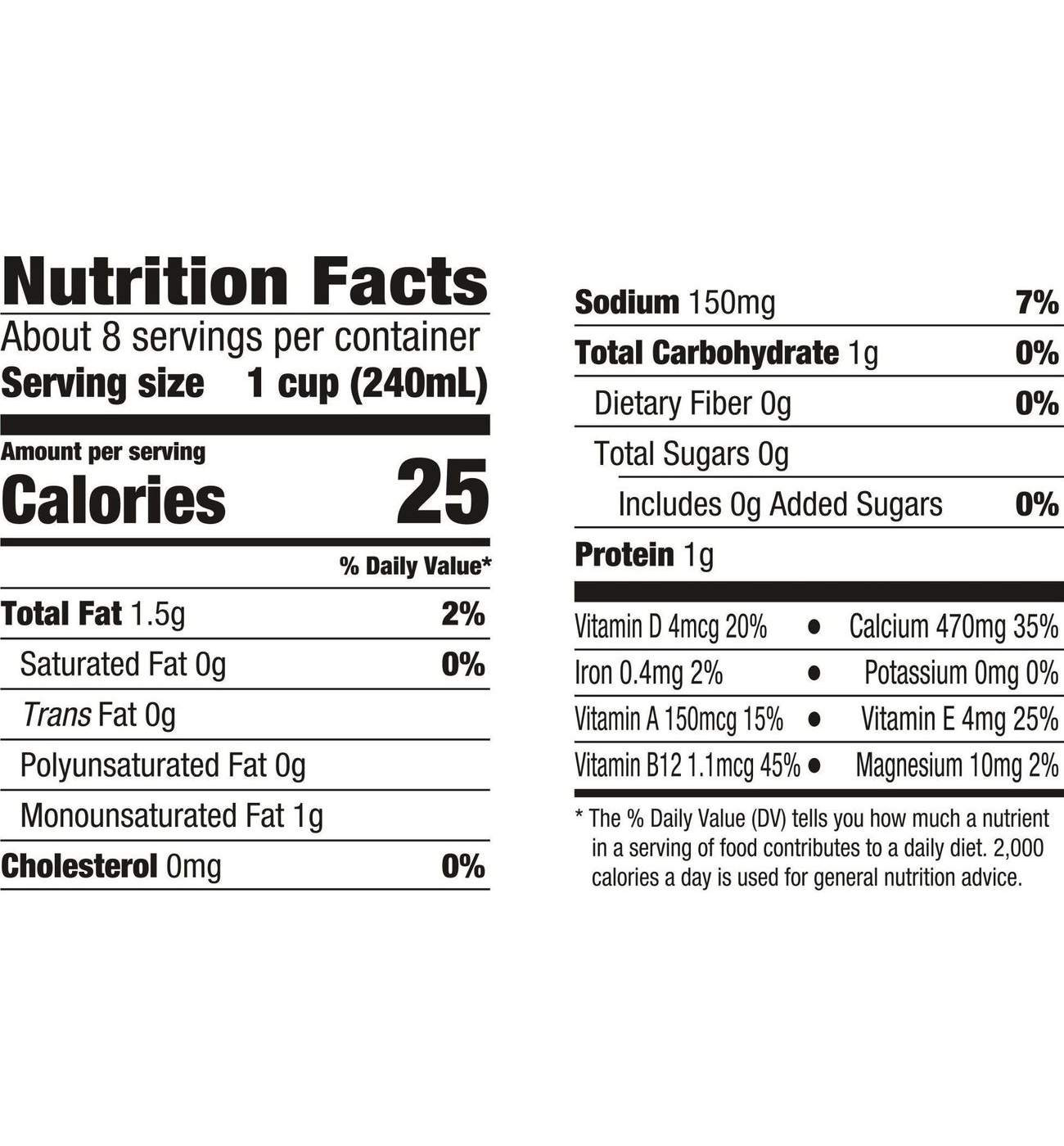 Silk Unsweetened Cashew Milk; image 2 of 9