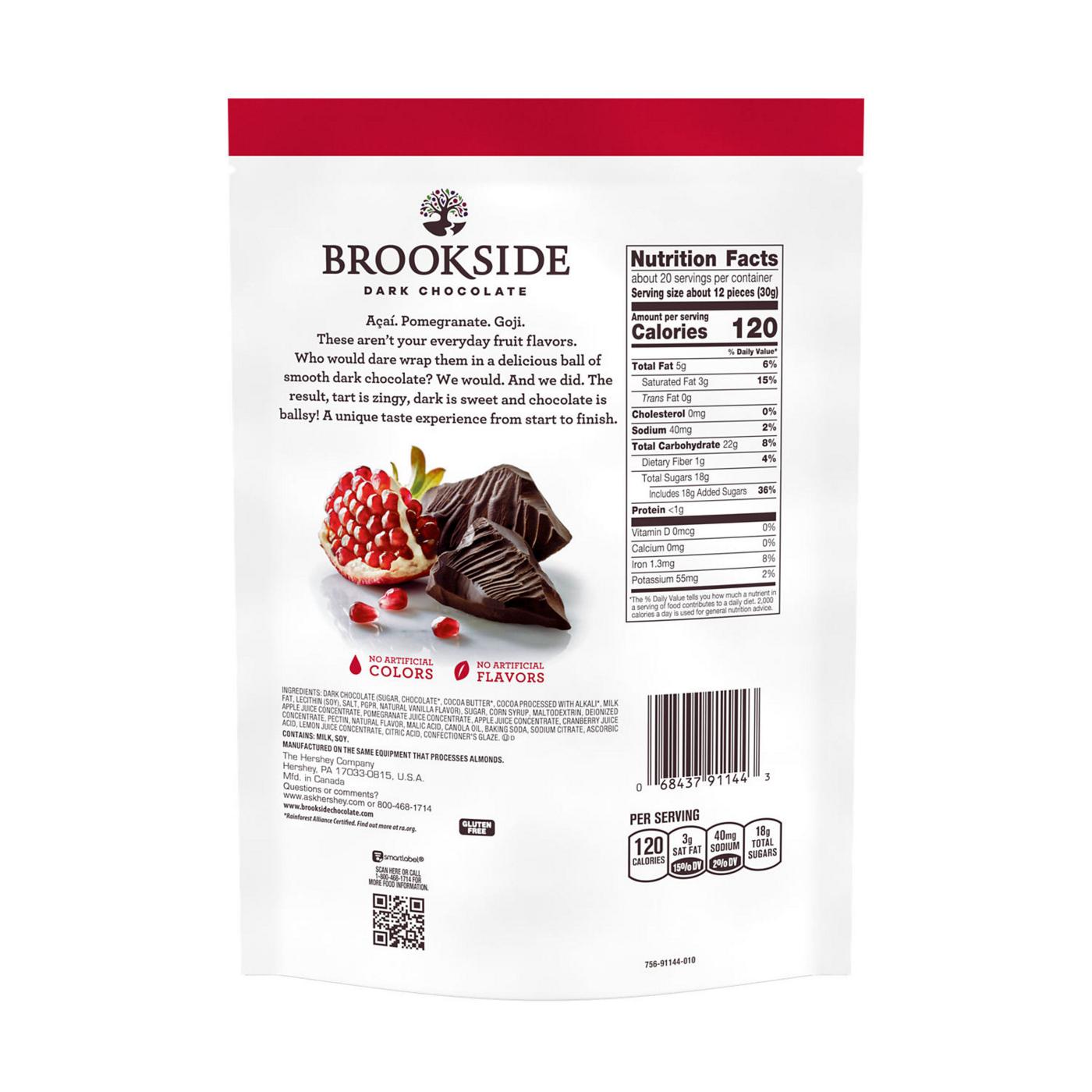 Brookside Dark Chocolate Pomegranate Flavored Snacking Chocolate Bag; image 4 of 4