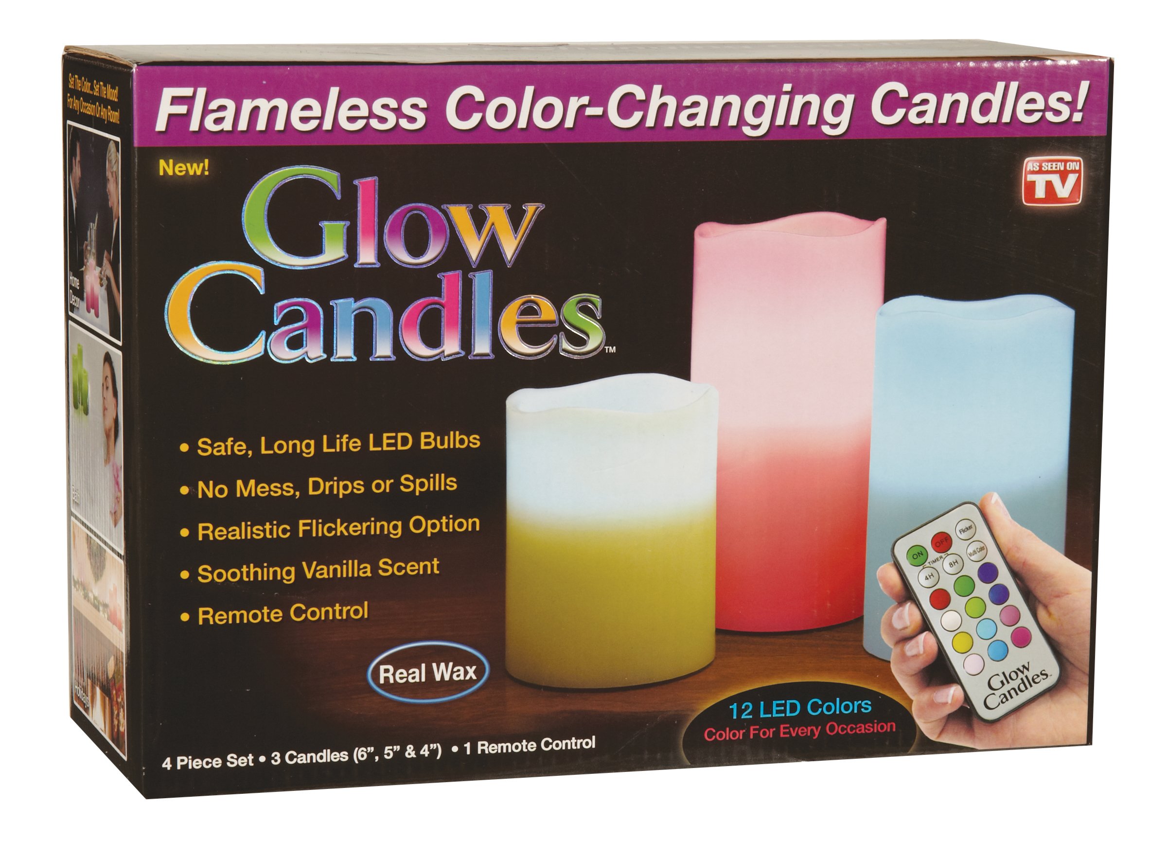 flameless color changing glow candles