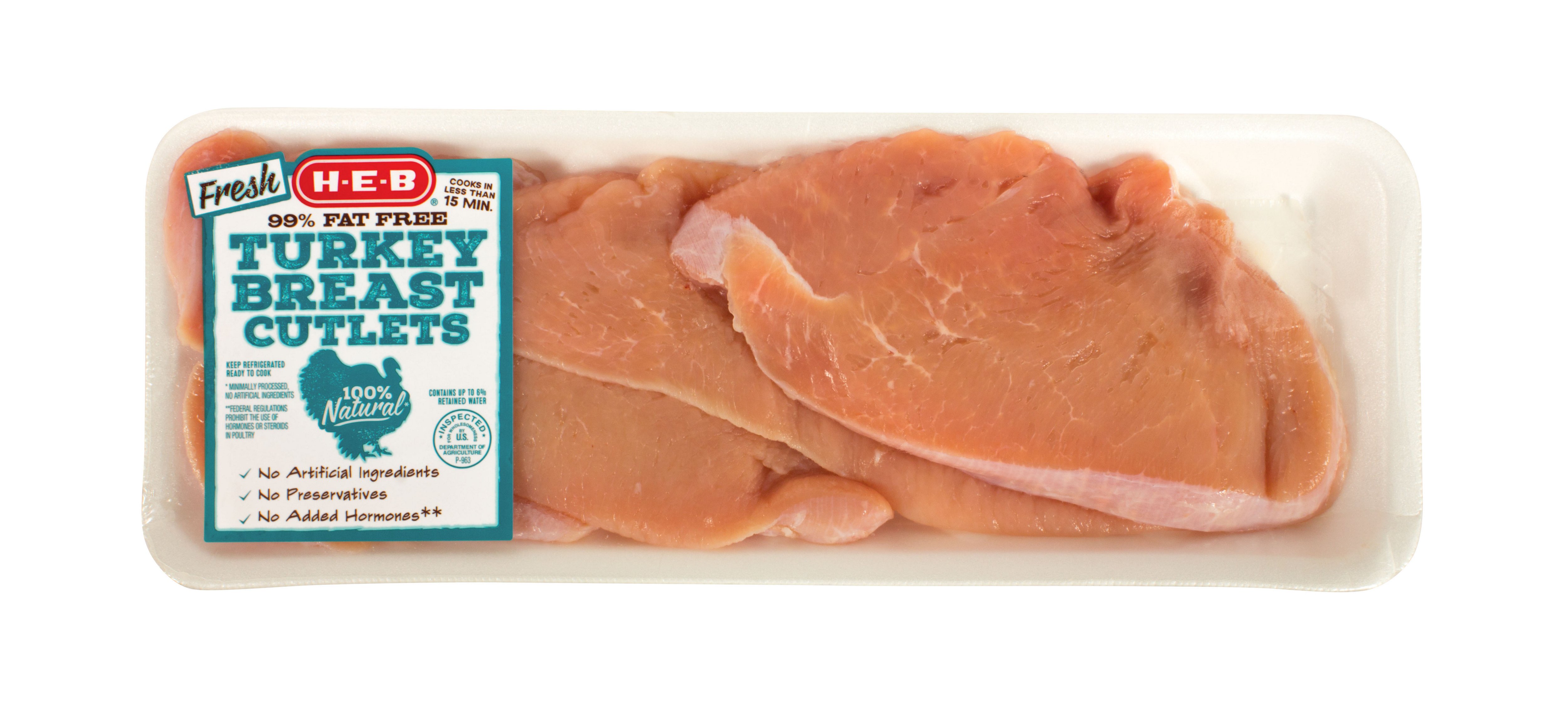 HEB Fresh 1/2 Inch Thick Turkey Breast Cutlets Shop Turkey at HEB