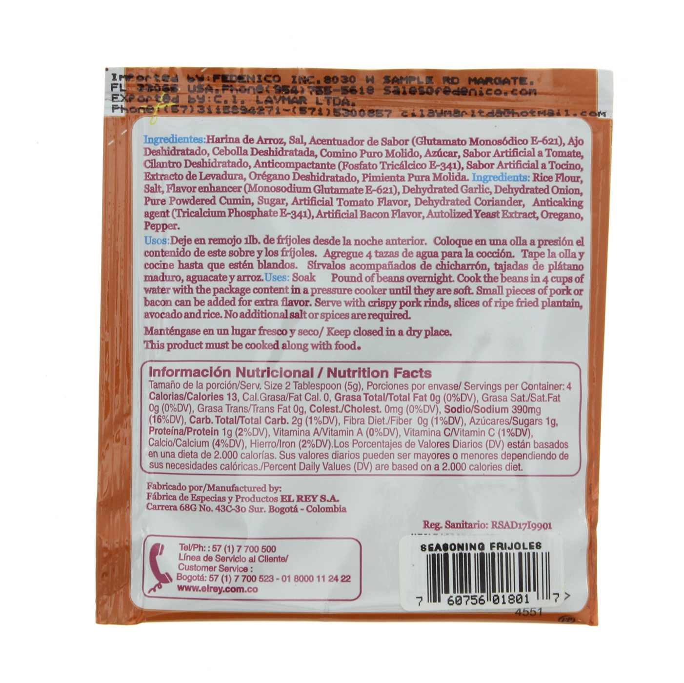 El Rey Frijoles Seasoning - Shop Spice Mixes at H-E-B