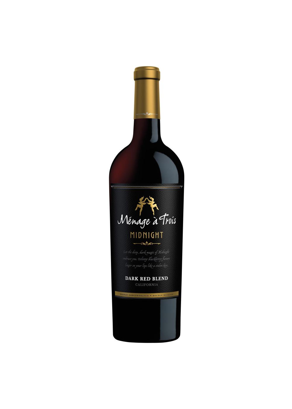 Menage A Trois Midnight Dark Red Blend California Wine; image 1 of 4
