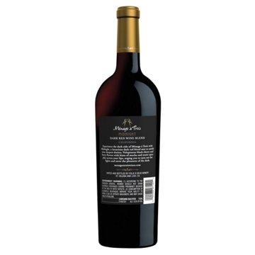 Menage A Trois Midnight Dark Red Blend California Wine, 750 mL