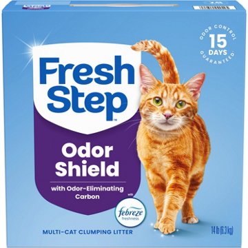 Fresh Step Odor Shield Multi Cat Clumping Litter with Febreze Freshness, 14 lb