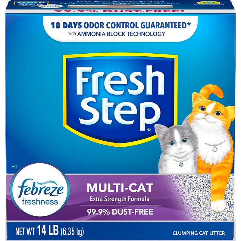 Fresh Step Scoopable with Febreze MultCat Cat Litter Shop Cats at HEB